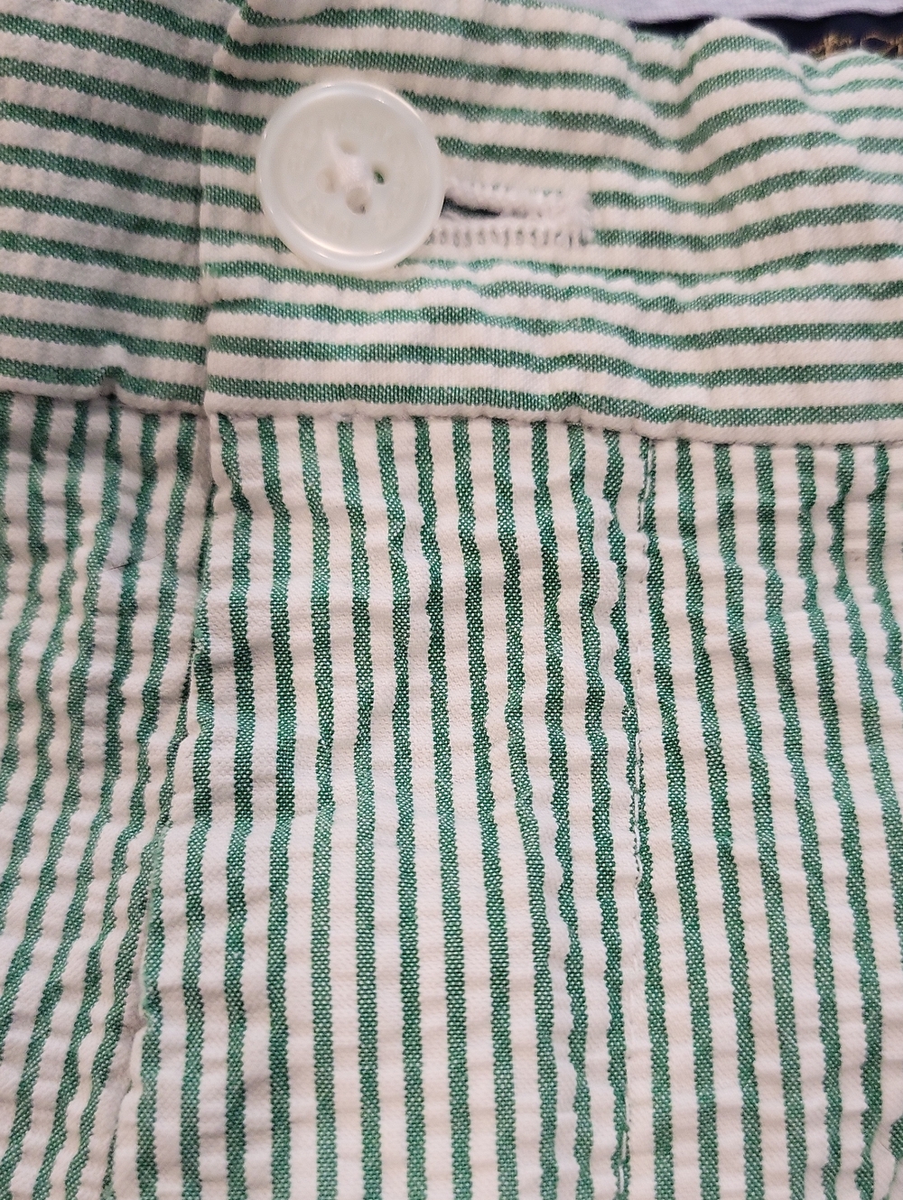 Mens Brooks Brothers Classic Men's Seersucker Shorts - Light Green Stripe